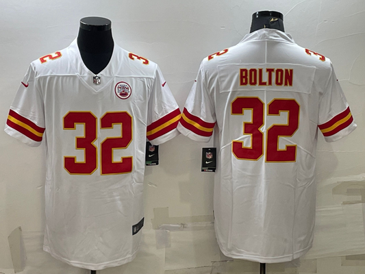 Men's Kansas City Chiefs Nick Bolton #32 White Game Jersey