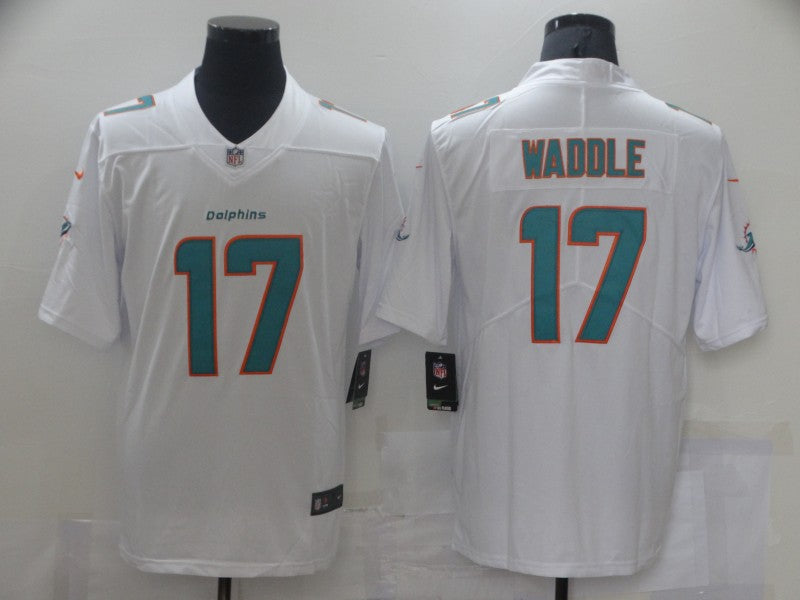 Men's Miami Dolphins Jaylen Waddle #17 White Game Jersey