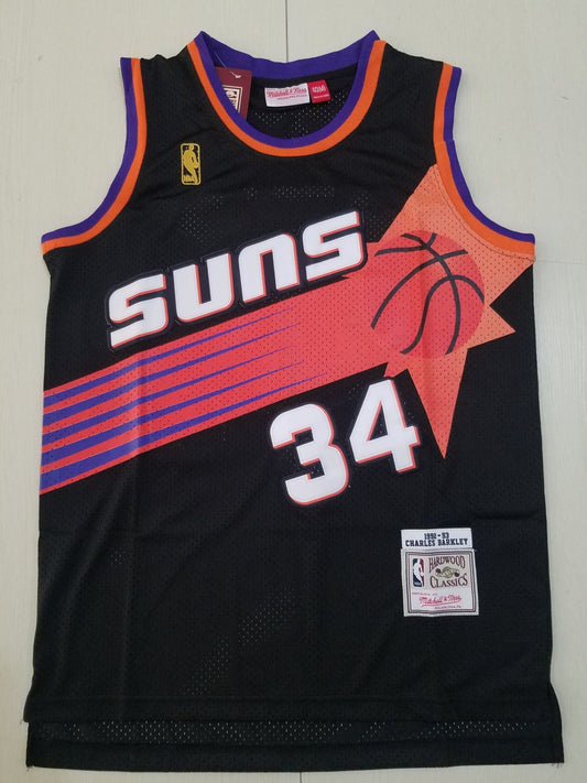 Men's Phoenix Suns Charles Barkley #34 Black 1992-93 Swingman Jersey