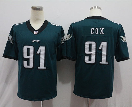 Men's Philadelphia Eagles Fletcher Cox #91 Midnight Green Game Jersey