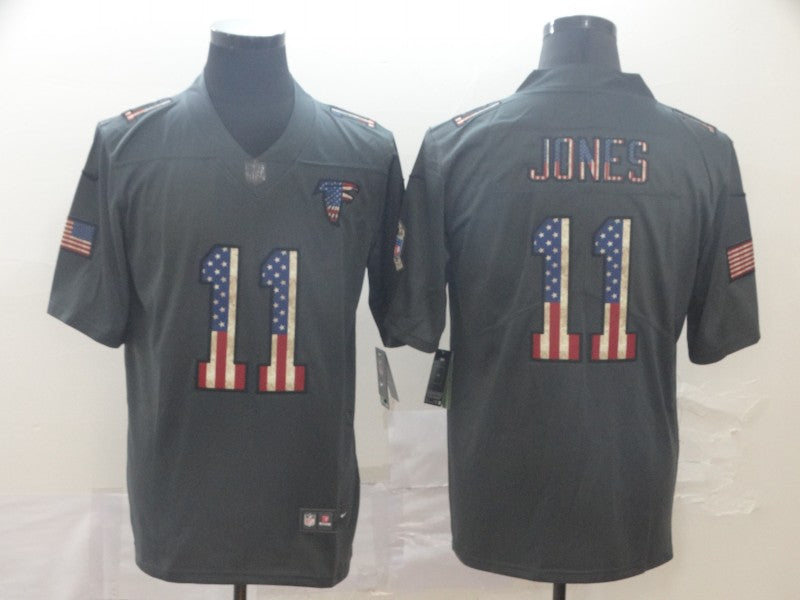 Men's Atlanta Falcons Julio Jones #11 Black Team Game Jersey