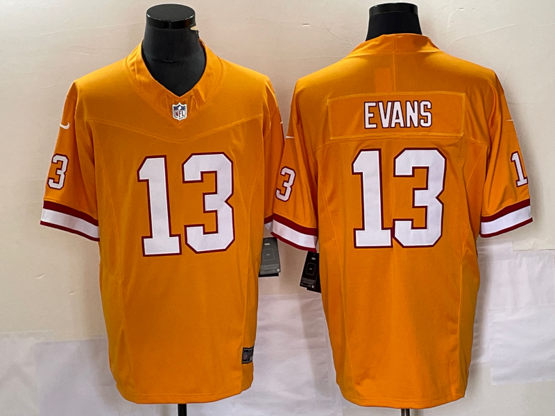 Men's Tampa Bay Buccaneers Mike Evans #13 Orange Throwback Game Jersey