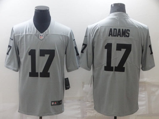 Men's Las Vegas Raiders #17 Davante Adams Gray Game Jersey Stitched American Football Jerseys