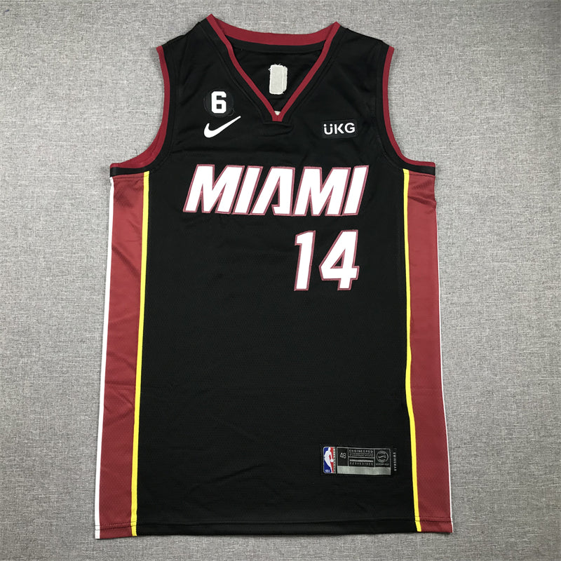 Men's Miami Heat Tyler Herro #14 Black 2022/23 Fast Break Replica Jersey - Icon Edition