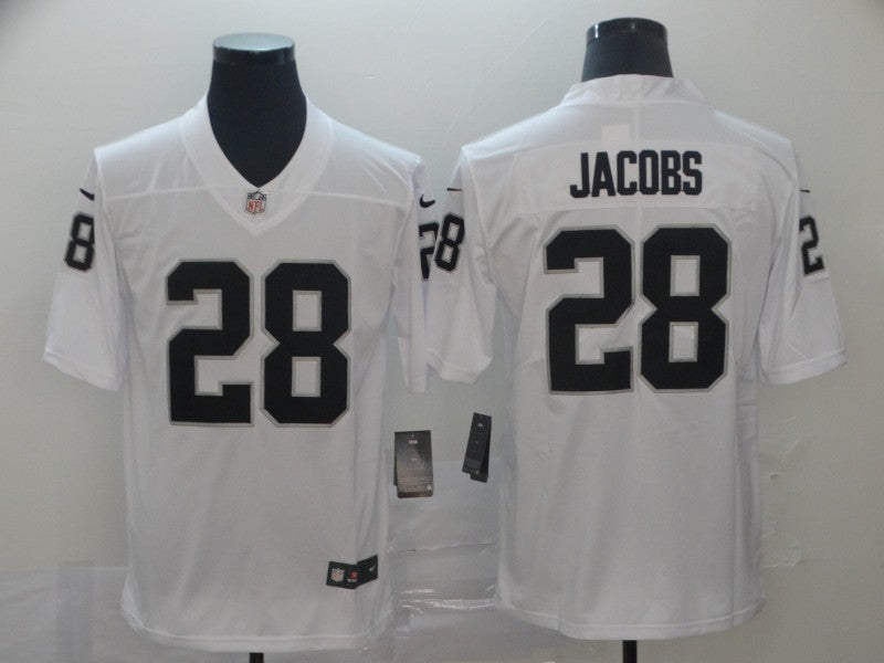 Men's Las Vegas Raiders Josh Jacobs #28 White Game Jersey