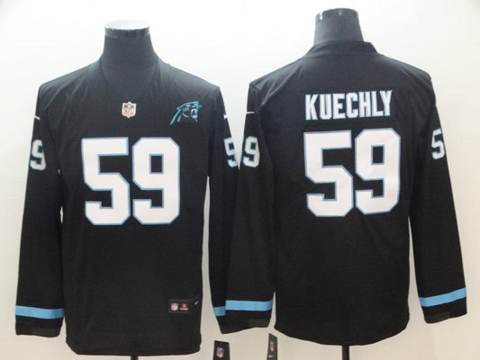 Men's Carolina Panthers #59 Luke Kuechly Black Player Game Jersey