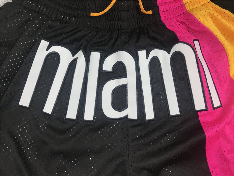 Men's Miami Heat Black 2005-06 Hardwood Classics Basketball Shorts