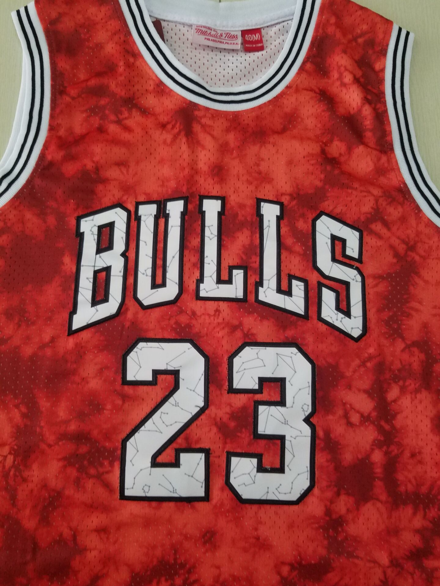 Men's Chicago Bulls Michael Jordan #23 Red Galaxy Swingman Jersey