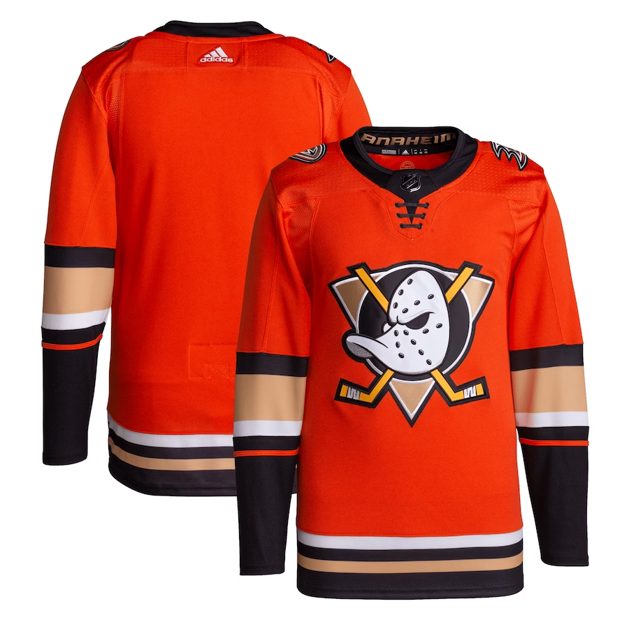 Men's Anaheim Ducks Orange Alternate Primegreen Authentic Blank Jersey