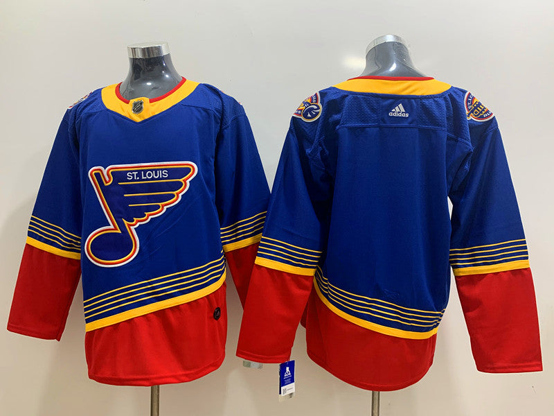 Men's St. Louis Blues Blue Premier Breakaway Heritage Blank Jersey