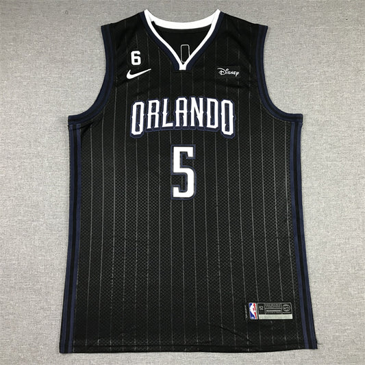 Men's Orlando Magic Paolo Banchero #5 Black 2022/23 Swingman Jersey - City Edition