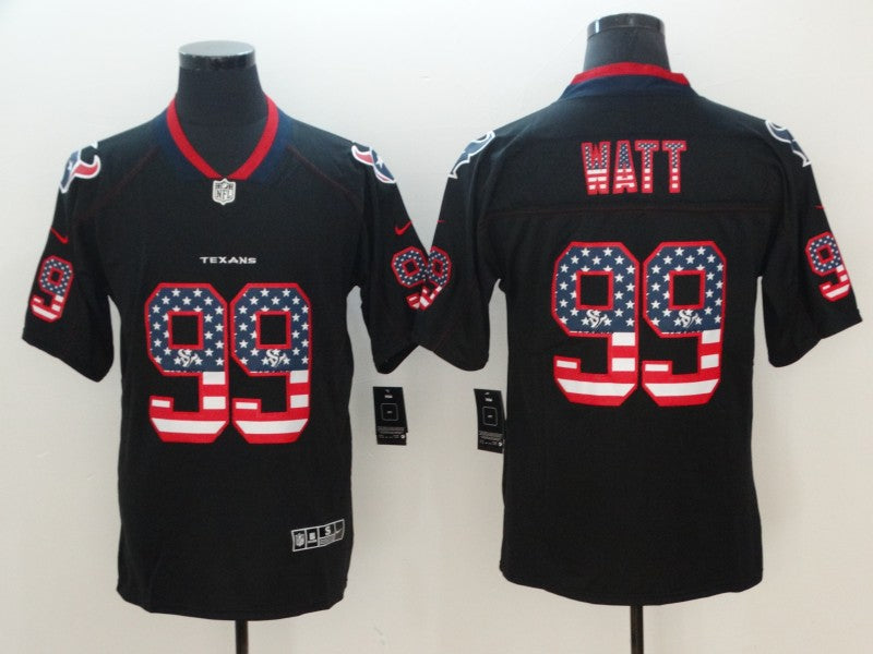 Men's Houston Texans #99 J.J. Watt Black Alternate Game Jersey