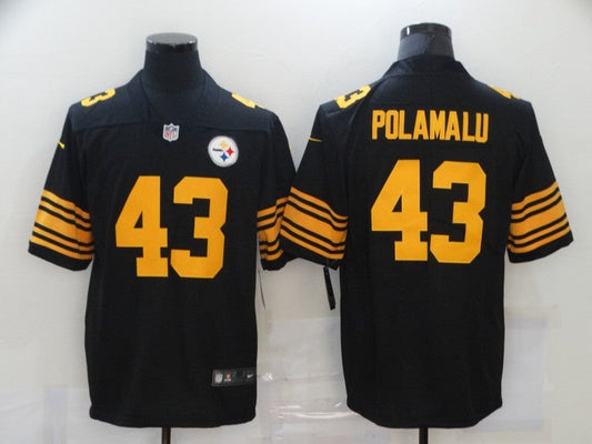 Men's Pittsburgh Steelers Troy Polamalu #43 Black Alternate Legend Jersey