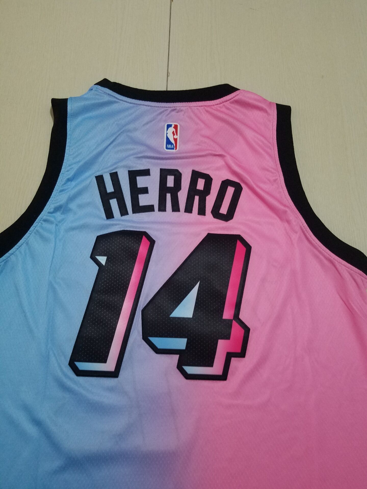 Men's Miami Heat Tyler Herro #14 Pink/Blue Swingman Player Jersey