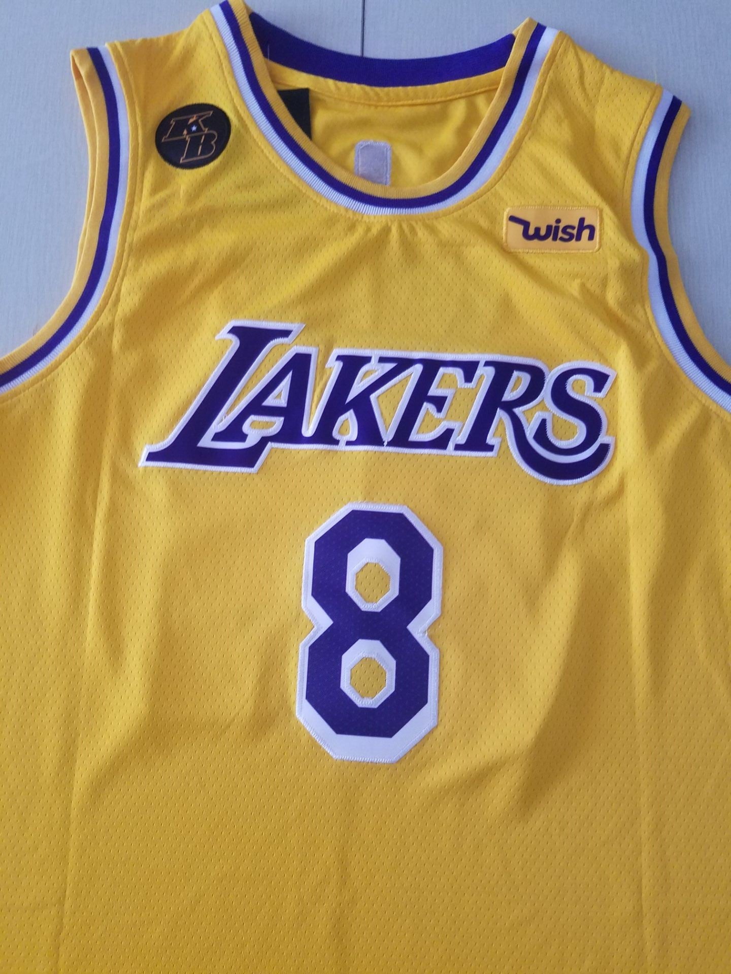 Men's Los Angeles Lakers Kobe Bryant #8-24 Yellow Swingman Player Jersey