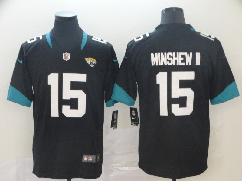 Men's Jacksonville Jaguars Gardner Minshew II #15 Black Game Player Jersey