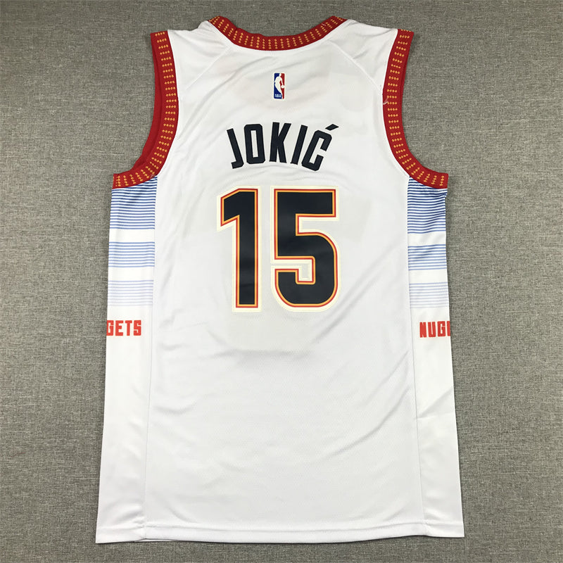 Men's Denver Nuggets Nikola Jokic #15 Silver 2022/23 Swingman Jersey - City Edition