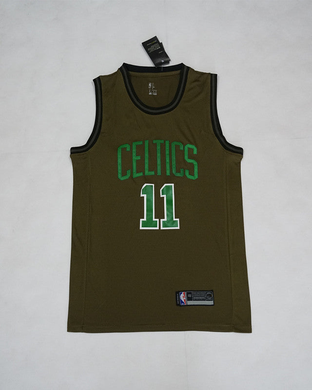 Men's Boston Celtics Kyrie Irving #11 NBA Swingman Jersey - Army Green