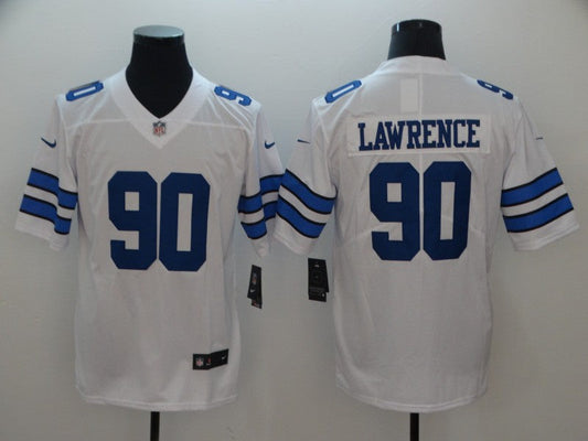 Men's Dallas Cowboys DeMarcus Lawrence #90 White Fashion Game Jersey