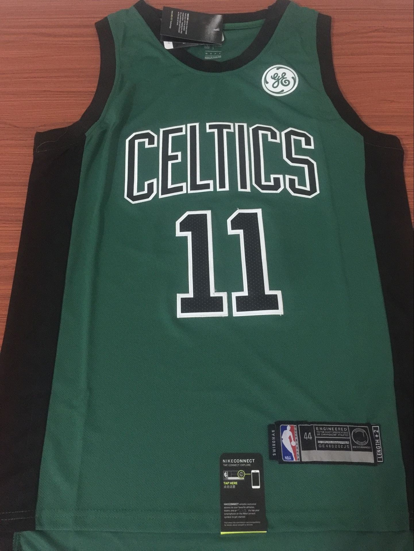 Men's Boston Celtics Kyrie Irving #11 NBA Green Swingman Jersey