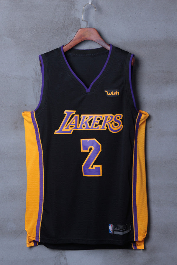 Men's Los Angeles Lakers Lonzo Ball #2 NBA Black Jersey