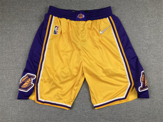 Men's Los Angeles Lakers Yellow Hardwood Classics Basketball Shorts