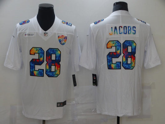 Men's Las Vegas Raiders Josh Jacobs #28 White Player Jersey