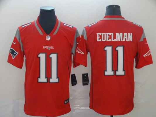 Men's New England Patriots Julian Edelman #11 Red Inverted Legend Jersey