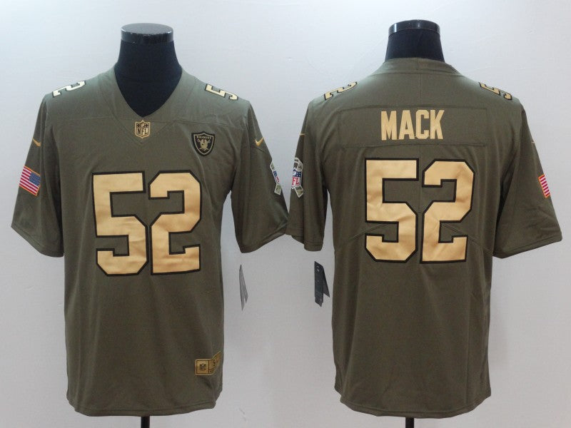 Men's Las Vegas Raiders Khalil Mack #52 Brown Player Game Jersey