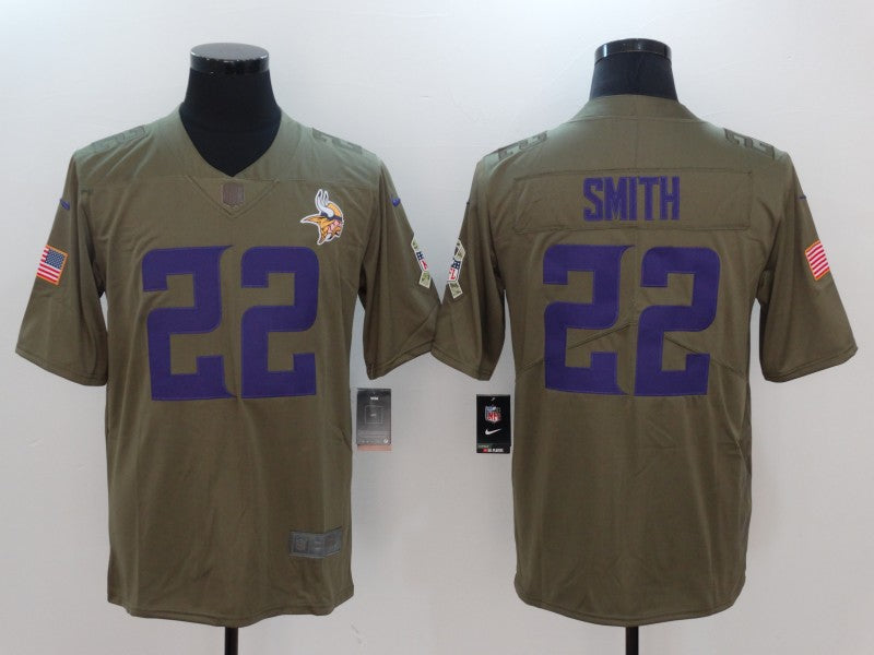 Men's Minnesota Vikings Harrison Smith #22 Brown Game Jersey