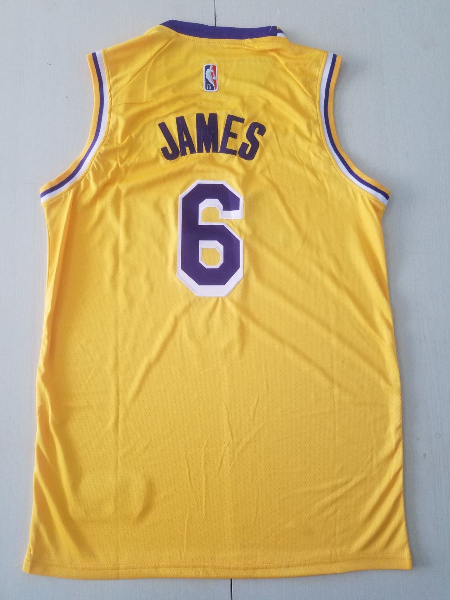 Men's Los Angeles Lakers LeBron James #6 NBA Yellow Jersey