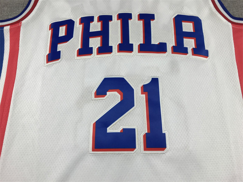 Men's Philadelphia 76ers Joel Embiid #21 White Swingman Jersey