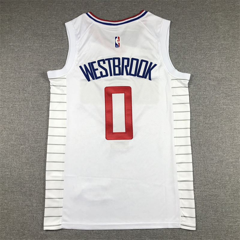 Men's LA Clippers Russell Westbrook Nike White 2022/23 Swingman Jersey - Association Edition