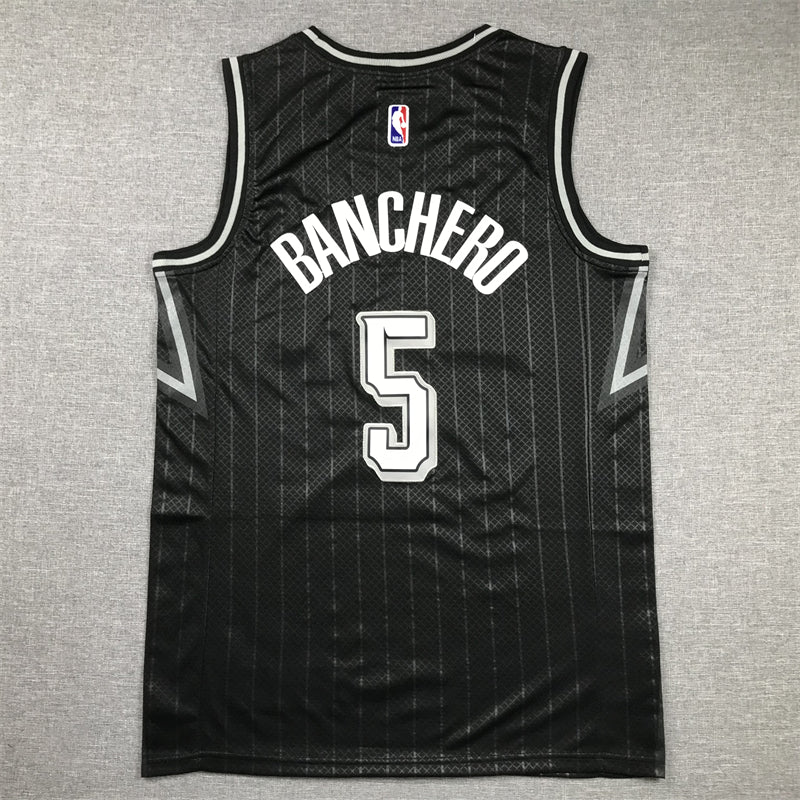 Men's Orlando Magic Paolo Banchero #5 Black 2023/24 Swingman Jersey - City Edition