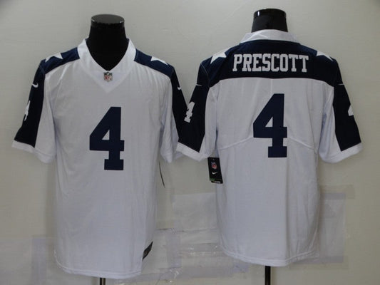 Men's Dallas Cowboys Dak Prescott #4 White Player Game Jersey