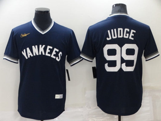 Men's New York Yankees Aaron Judge #99 Navy Authentic Game Jersey