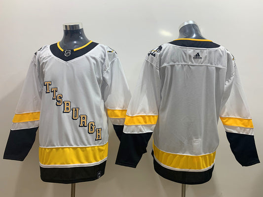 Men's Pittsburgh Penguins White Blank Player Jersey