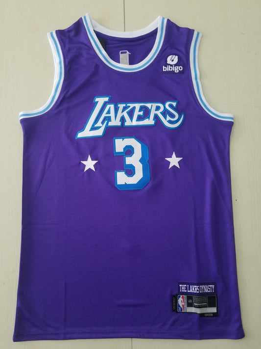 Men's Los Angeles Lakers Anthony Davis #3 Purple Swingman Jersey - City Edition