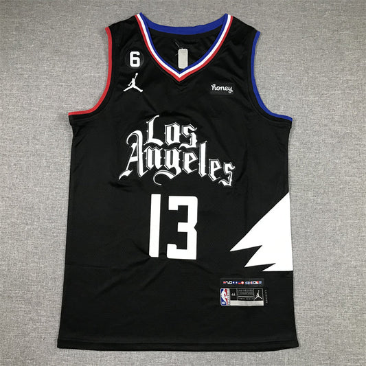 Men's LA Clippers Paul George Jordan Brand Black 2022/23 Statement Edition Swingman Jersey