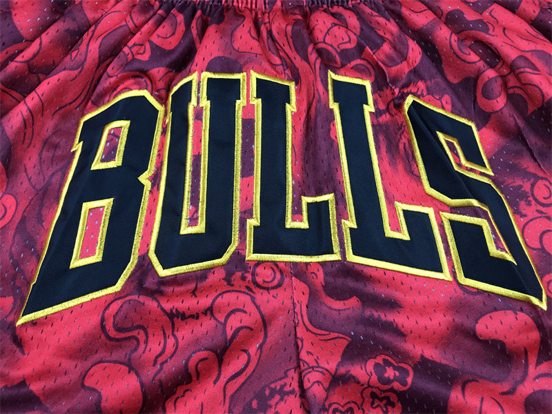 Men's Chicago Bulls Tiger Year Limited Edition Red Basketball Shorts