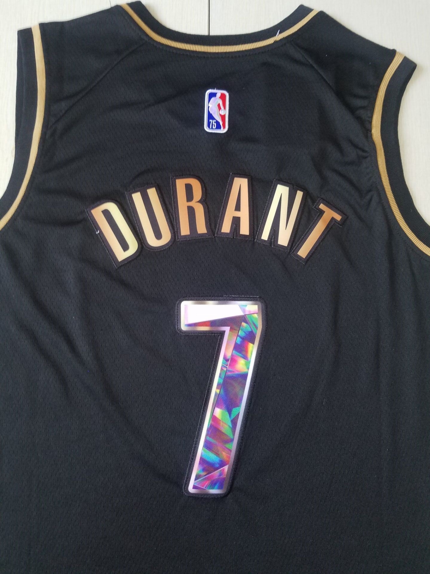 Men's Brooklyn Nets Kevin Durant #7 Black Swingman Player Jersey