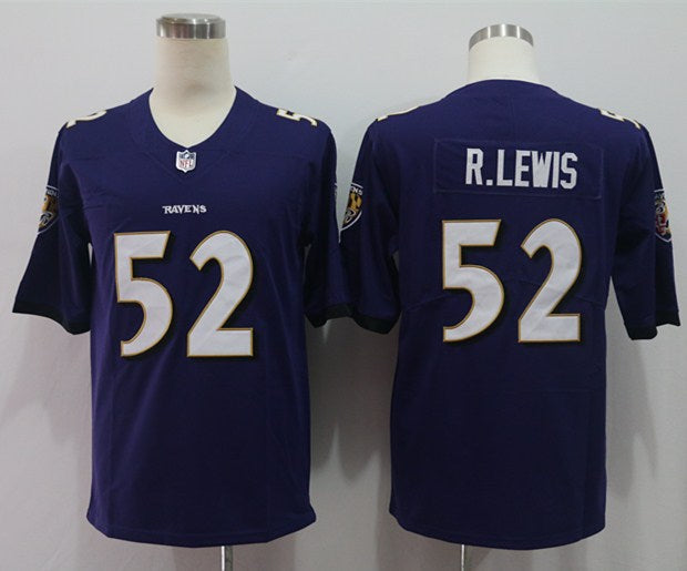 Men's Baltimore Ravens Ray Lewis #52 Purple Retired Player Game Jersey