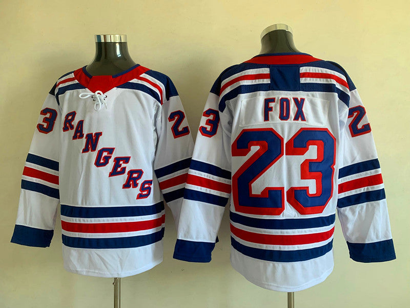 Men's New York Rangers Adam Fox #23 White Player Jersey