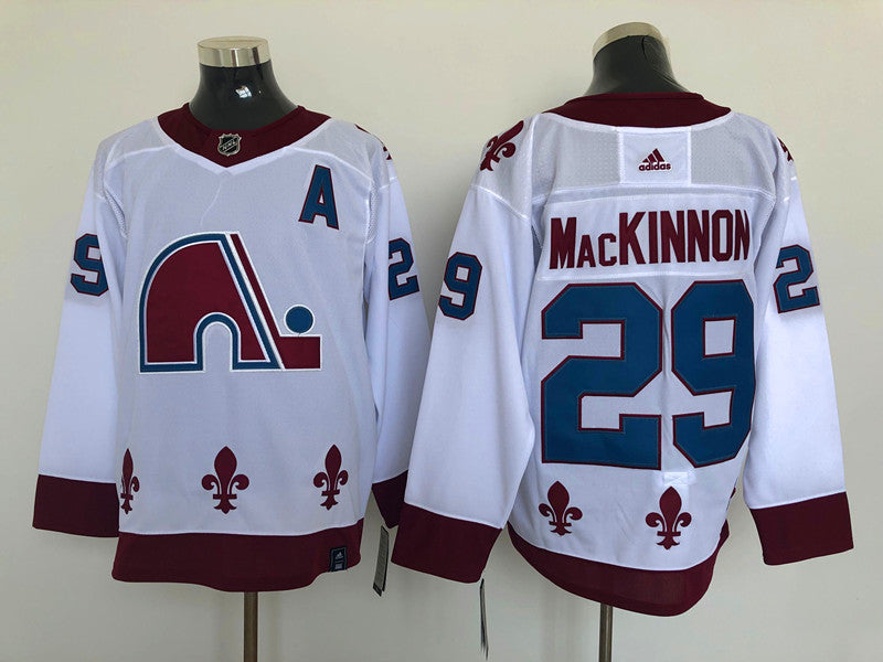 Men's Colorado Avalanche Nathan MacKinnon #29 White Breakaway Jersey