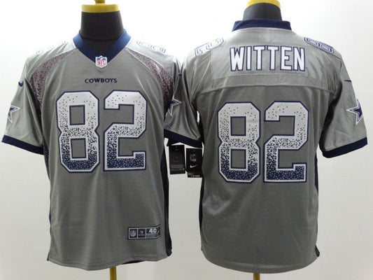 Men's Dallas Cowboys Jason Witten #82 Gray Game Jersey