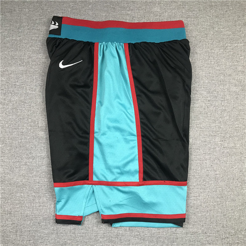 Men's Memphis Grizzlies Black/Turquoise Basketball Shorts