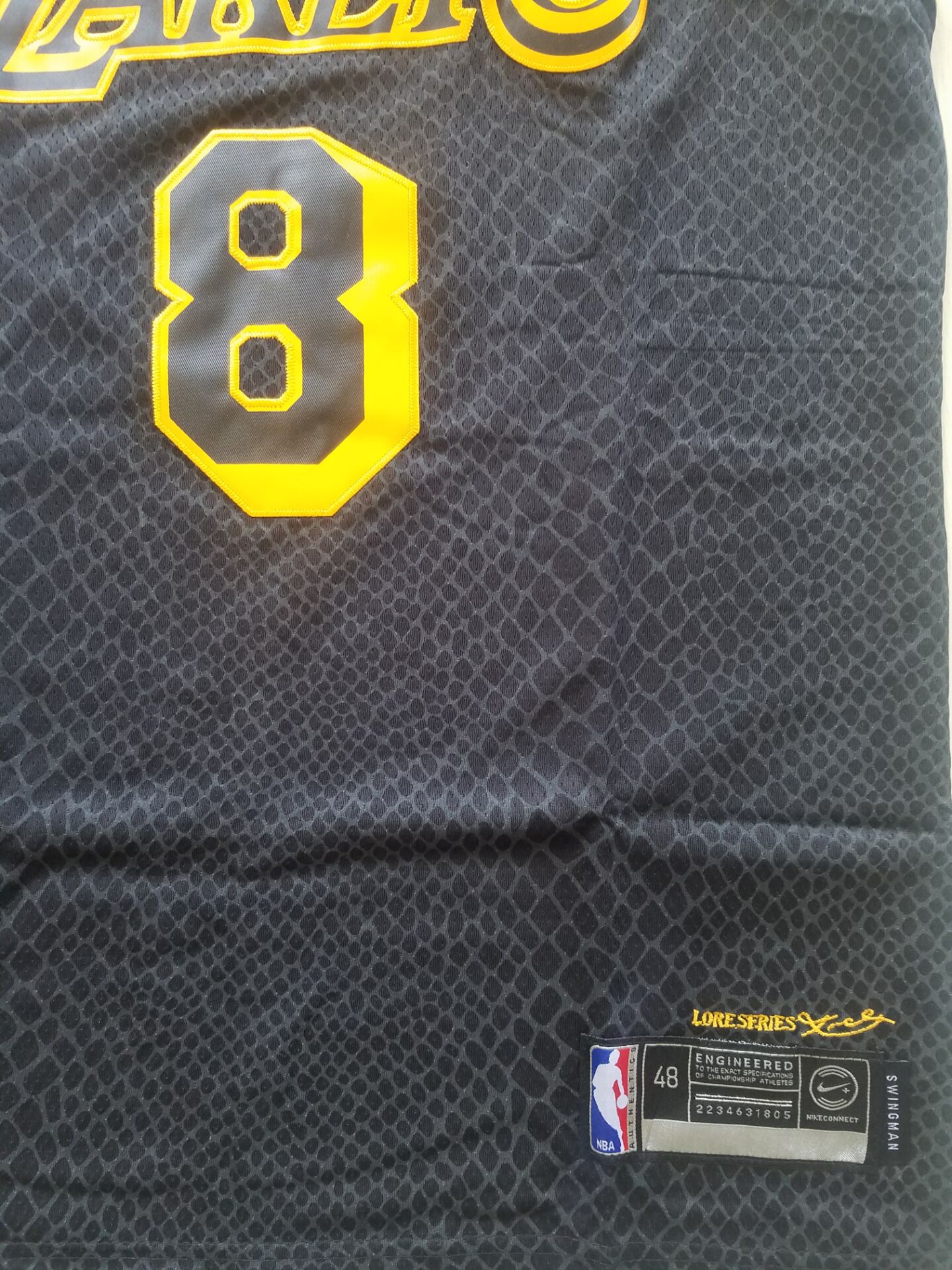 Men's Los Angeles Lakers Kobe Bryant #8 Black Swingman Player Jersey