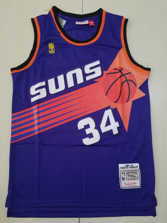 Men's Phoenix Suns Charles Barkley #34 Purple 1992-93 Swingman Jersey