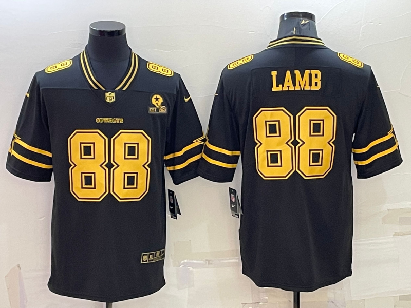 Men's Dallas Cowboys CeeDee Lamb #88 Black Team Game Jersey