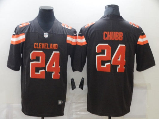 Men's Cleveland Browns Nick Chubb #24 Brown Game Jersey